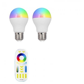 Beginners set - E27 - 2 wifi lampen - Kleur + DUAL WHITE5