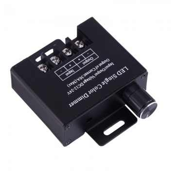 LED dimmer - 12/24V - 30A - Met draaiknop