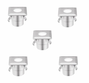 LED terrasverlichting - Vierkante modules - 3200K warm wit - IP67 - 5 stuks