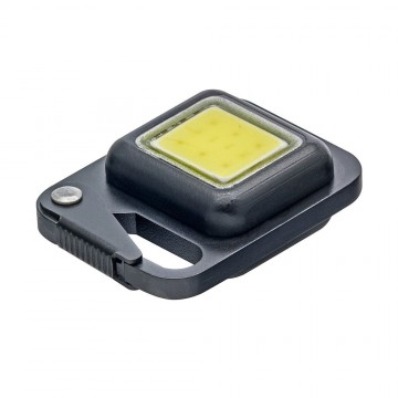 LED zaklamp sleutelhanger - Wit / rood - Oplaadbaar