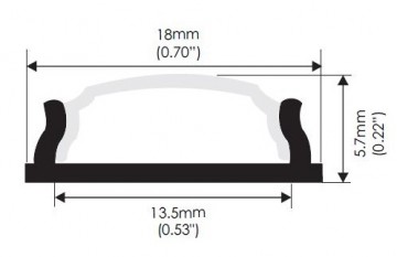 3 meter - 4mm slim flexibel - LED Profiel - Aluminium