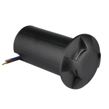 Grondspot 4 kanten - zwarte uitvoering - 12 Volt tuin verlichting - koud wit - IP67