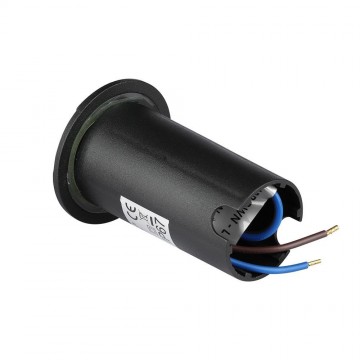 Grondspot 4 kanten - zwarte uitvoering - 12 Volt tuin verlichting - warm wit - IP67