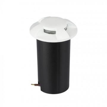 Grondspot 4 kanten - witte uitvoering - 12 Volt tuin verlichting - koud wit - IP67