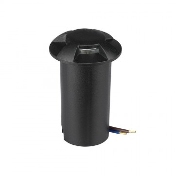 LED grondspot - tuinpad 1 kant - 42mm - warm wit - 3W - Zwart