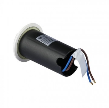 Grondspot 4 kanten - witte uitvoering - 12 Volt tuin verlichting - warm wit - IP67