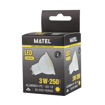 GU10 - Warm Wit - 250 Lumen - 3 Watt - 2700K 3
