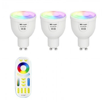 Beginners set - GU10 - 3 wifi lampen - Kleur + DUAL WHITE