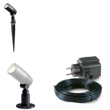 1x LED grond spot - 12V - 2 watt - complete set