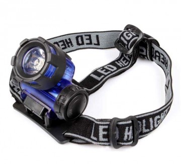 Hoofdlamp 1 LED's Zwart Elastische Hoofdband