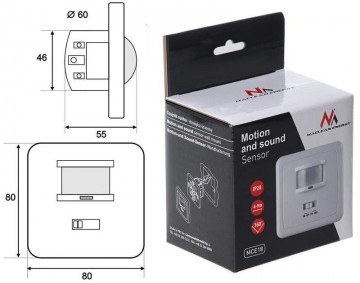Beweging + geluid sensor - inbouw - 230V