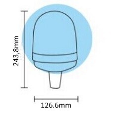 ORANJE dak zwaailicht - 120 LED - R10 - E keurmerk - beugel bevestiging