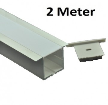 2 meter - 35mm inbouw XL- LED Profiel- aluminium
