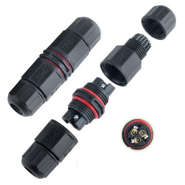 Waterdichte MINI kabelverbinder - 3x1.5mm² - 80mm