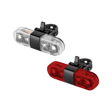Set met fietsverlichting - Oplaadbaar - 4 LED - Compact