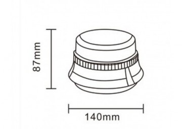 Zwaailamp - 12 LED - 36W - R65 R10 E-keurmerk - MAGNEET