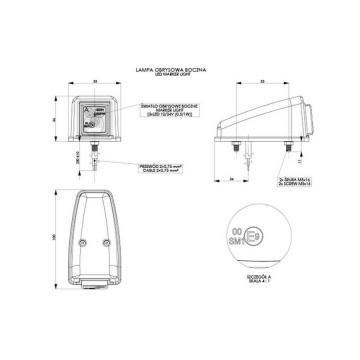 Zijmarkeringslicht - 12/24V - Oranje - LD222