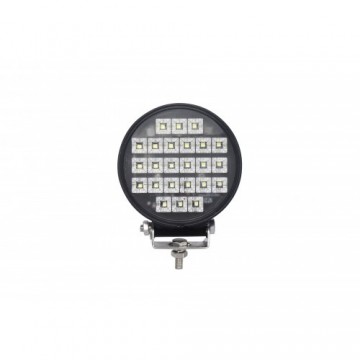 LED SPOT - 24 Led - rond - ingebouwde schakelaar - extra fel - Koud Wit