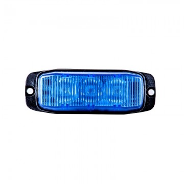 Lampa strobo pojazdy specjalne 3xled blue r10 r65