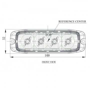 Lampa strobo pojazdy specjalne 4xled blue r10 r65 1