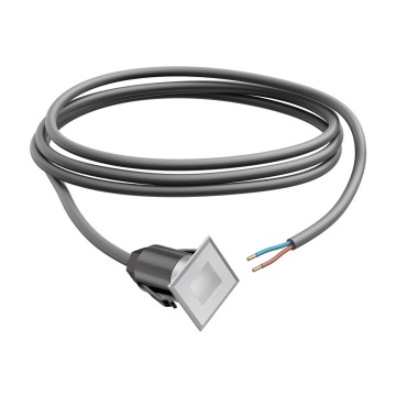 LED terrasverlichting vierkant - 3,4 x 3,4cm - 230V - Warm wit 