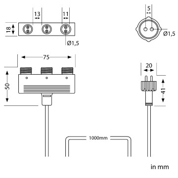LED terrasverlichting rond - 40mm - 12V - Warm wit