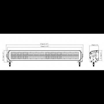 LED bar + dagrijverlichting - R10 / R148 / R149 - 72 LED - 12/24V - 57cm
