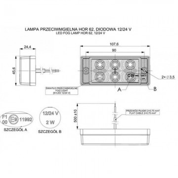 LED mistlamp - Rood - L15912