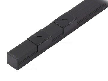 Led profiel   zwart   melk witte afdekplaat   18 x 18 mm  2