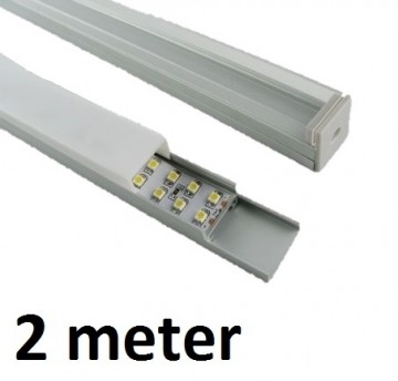 2 meter - square 7mm - LED profiel - aluminium