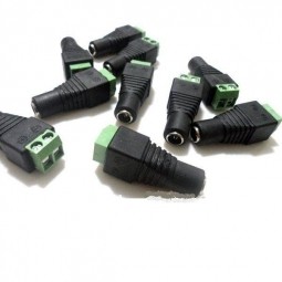 DC connector 5.5 x 2.1mm VROUWELIJK -> SCHROEFAANSLUITING