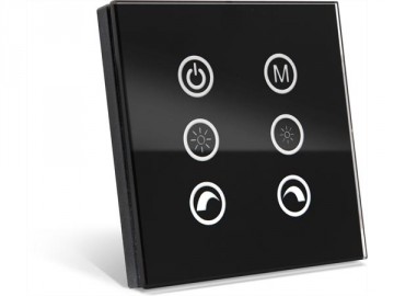 LED wandbediening Touch Panel RGB Multifunctioneel - Zwart LEDC12