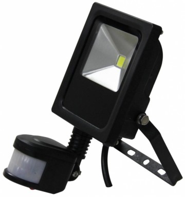 10W PIR LED Schijnwerper  wit 4000K Slim