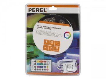 5 meter IP61 LED strip - RGB - Muziekgestuurd - Complete set - Inkortbaar