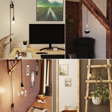 E27 hanglamp - 3 meter - Met schakelaar - Zwart