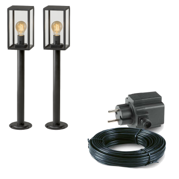 2x LED sokkel tuinlamp - 3,5 Watt - 12V - 68cm - Complete set