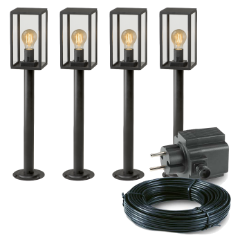 4x LED sokkel tuinlamp - 3,5 Watt - 12V - 68cm - Complete set
