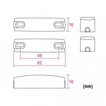Magneetcontact - Met bedrading - Wit