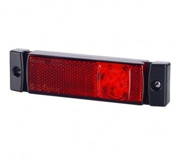 Markeringslamp - ROOD - 12 / 24 Volt - LED - met reflector