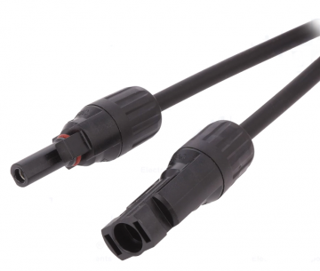 MC4 verlengkabel - Male + Female connector - 1 meter - 4mm