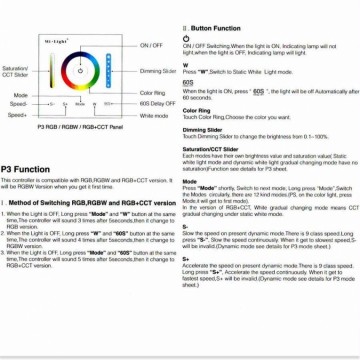 Smart Panel Controller (RGB RGBW RGB+CCT) - P3 Mi-light 2.0