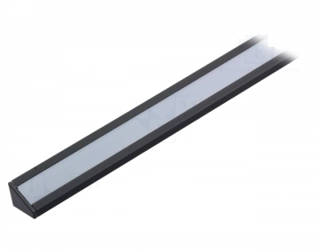 LED Profiel - 1 meter - 10mm - Aluminium - Gehoekt