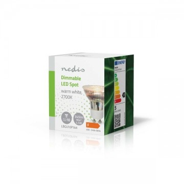 Nedisledspotgu10nedis45w345lm2700kdimbaarlbgu10p164k150204147m3big1
