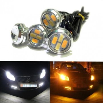 23MM LED - DUO COLOR - Eagle Eye - amber / wit - Waterproof - aluminium