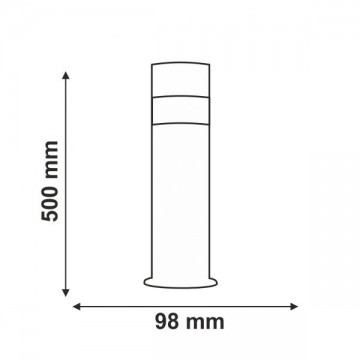 Tuin Lamp Staand Pilaar Otto 2 - 50cm