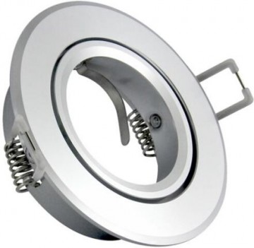 Inbouw spot - GU10 - aluminium - rond armatuur - Zilver/Zilver 95mm