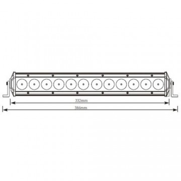 LED bar - 60W - 1660 Lumen - 33.2cm