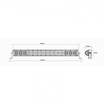 LED bar - 180W - 88cm - Combo - 60 LED - WIT 6000K