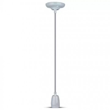 Retro porseleinen lamp - GRIJS - E27 fitting - pendel
