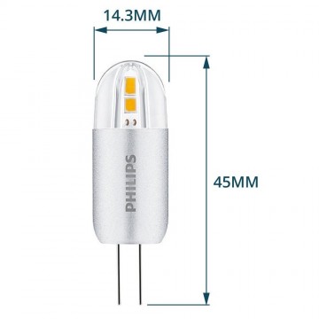 Philips G4 CorePro - 2.1W - Extra warm wit - Dimbaar - 210 Lumen